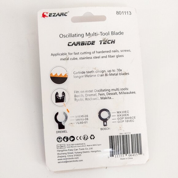 EZARC 3 Pack CarbideTech Oscillating Multitool Plunge Quick Release Metal 30x - Picture 2 of 2